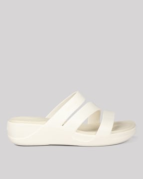 Buy White Heeled Sandals for Women by CROCS Online Ajio