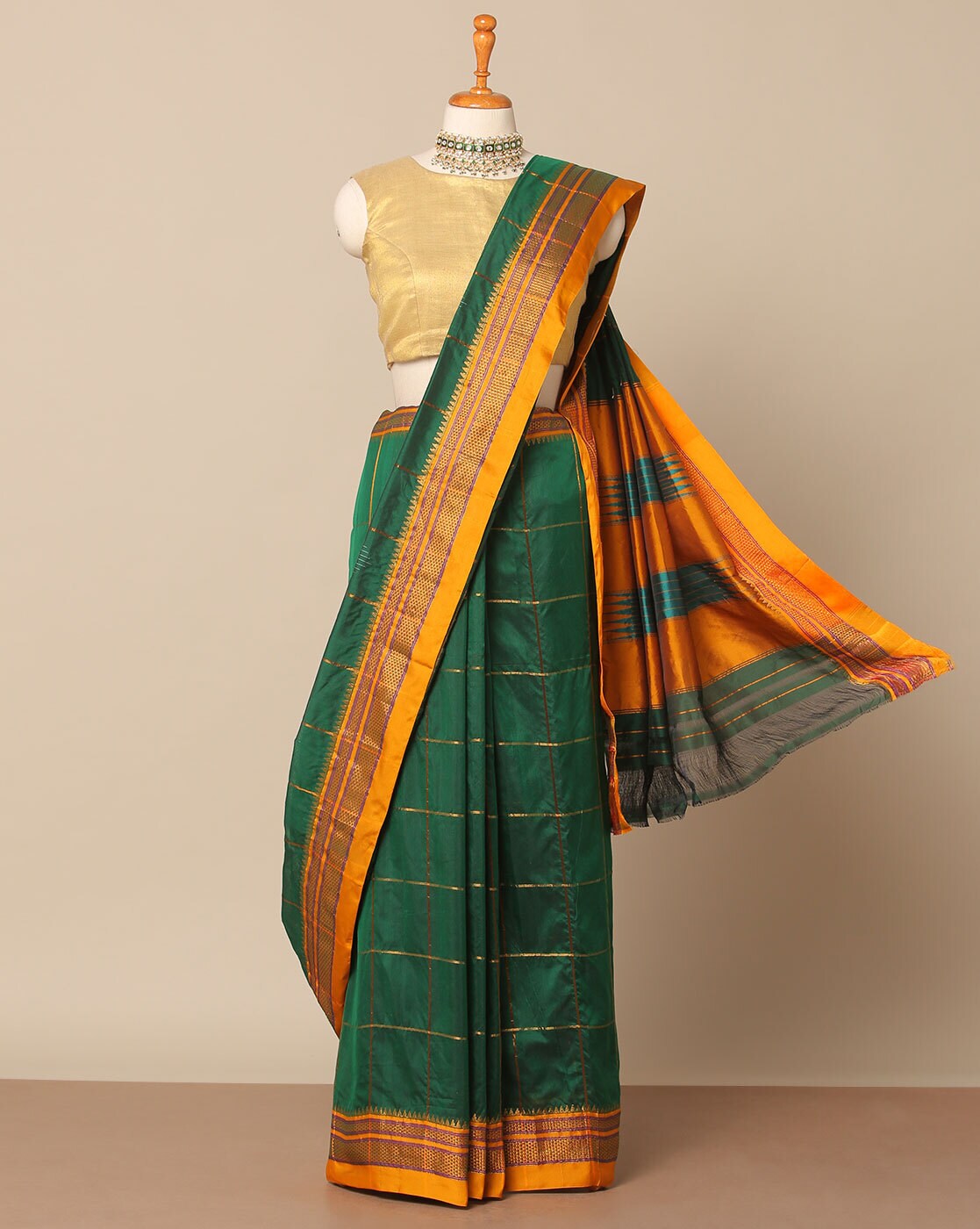 Buy Blue Sarees for Women by SATRANI Online | Ajio.com