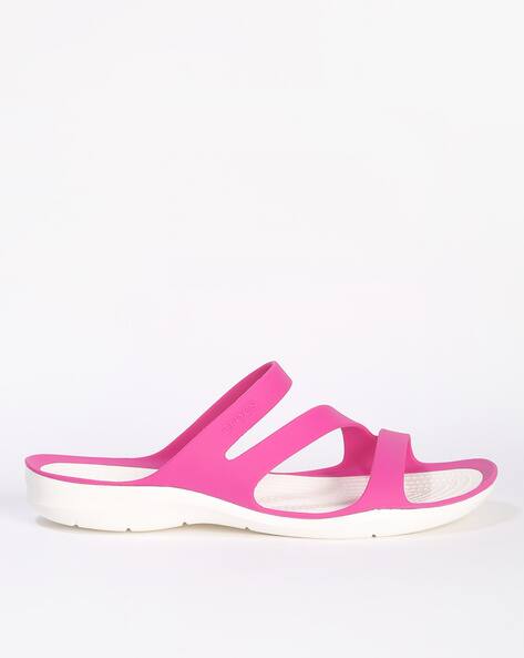 strappy sandals magenta flat sandals Buy Magenta Flat Sandals for Women by CROCS Online