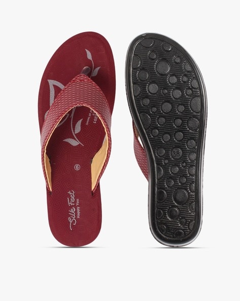 Buy Maroon Flat Sandals for Women by SILK FEET Online Ajio