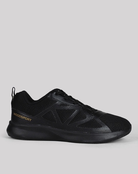 Woodland black cheap sports shoes