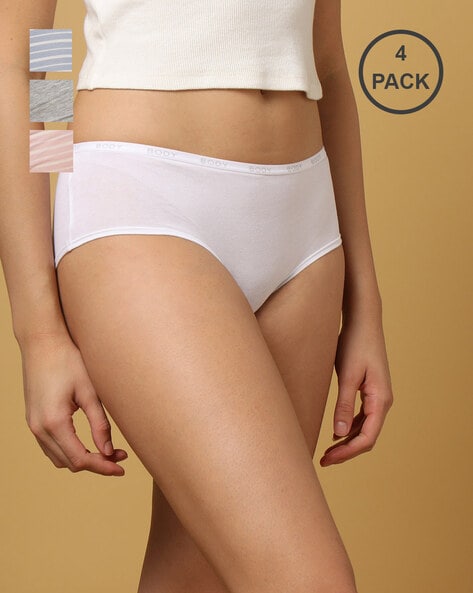 Pack of 4 Supima Cotton Rich Low-Rise Panties