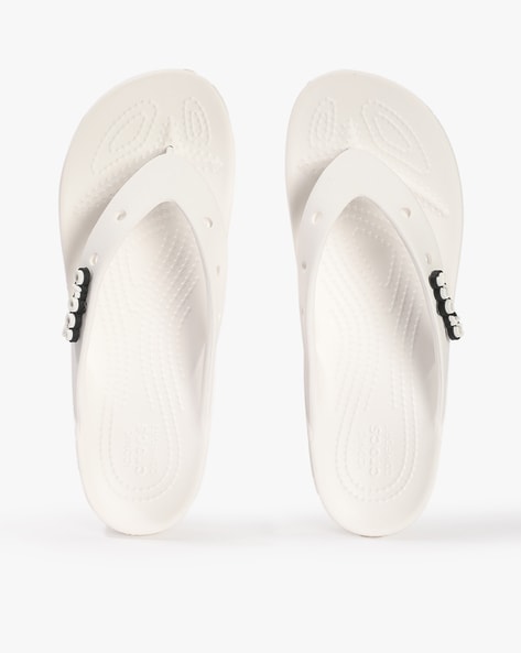 White on sale crocs slippers