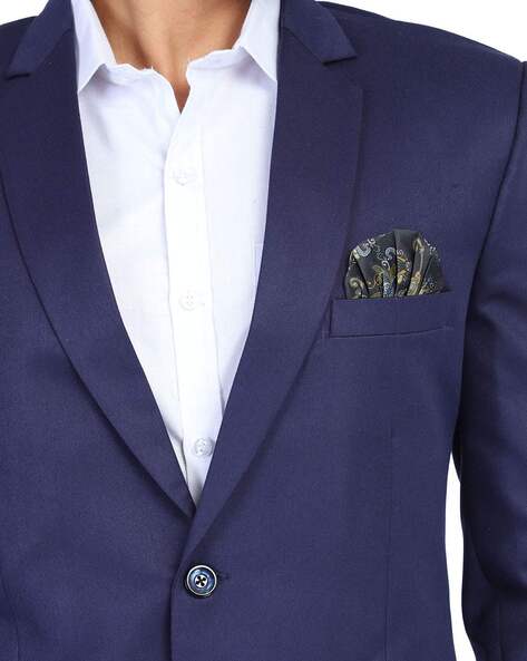 Single-Breasted Blazer with Welt Pockets