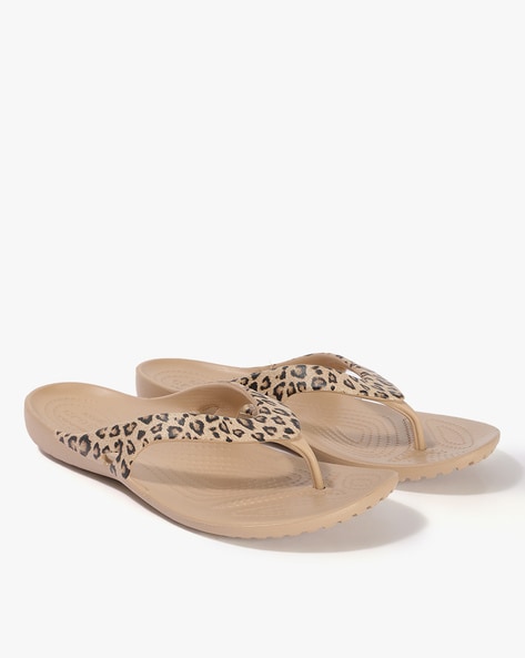 Crocs Kadee II Leopard Print Flip-Flops