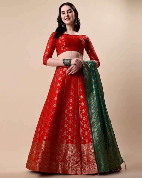 Banarasi Silk Weaving Trendy Lehenga Choli in Multi Colour