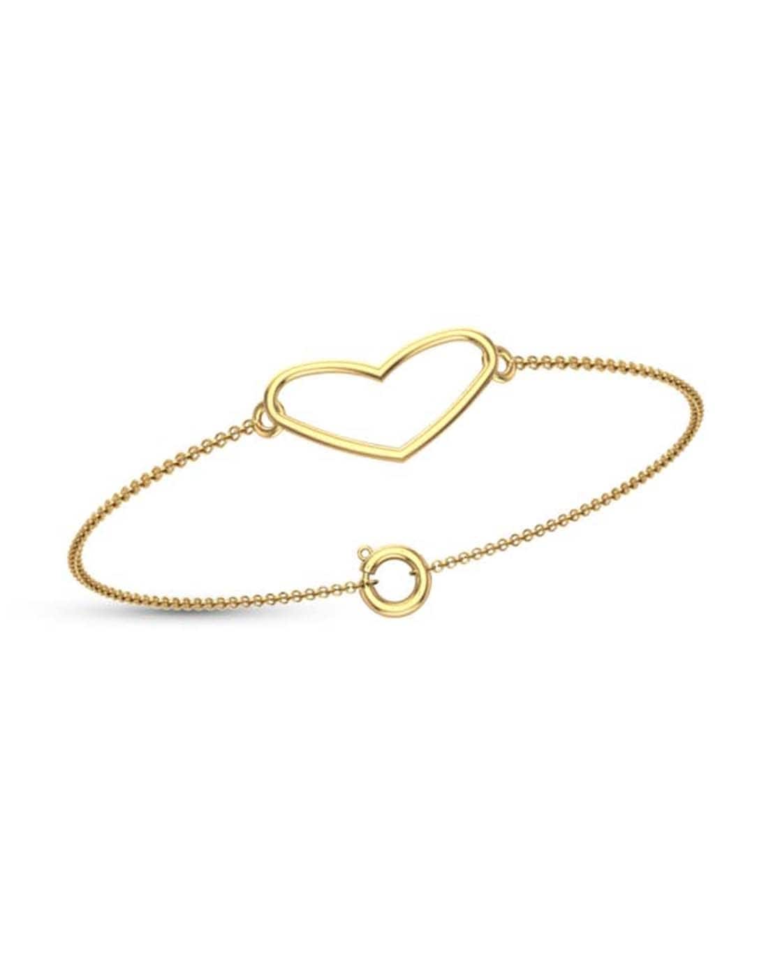 Twin Heart Gold Bracelet | Diamond bracelet design, Gold rings jewelry,  Womens bracelets