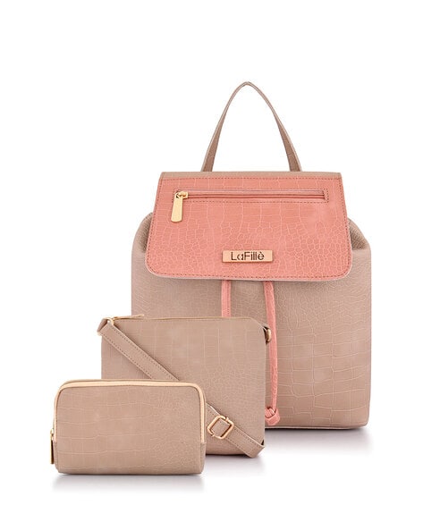 Buy Beige Backpacks for Women by LaFille Online