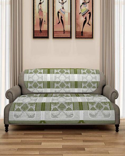 Green deals sofa cover