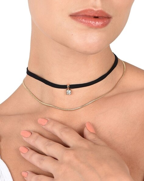 CLOACE Layered Choker Necklace Silver Cry Baby India | Ubuy