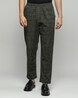 Buy Abraham & Thakore Tabby Print Pants, Green Color Men