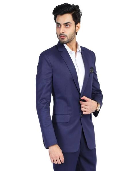 Single-Breasted Blazer with Welt Pockets