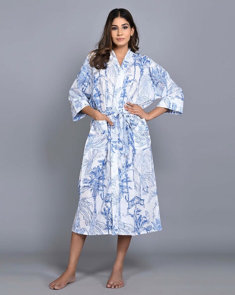Amazon.com: OVINDA Women's Dressing Gown - Winter with Pocket Robe Mid  Length Coat Solid Color Shawl Collar Hooded Bathrobe Warm Dressing Gown  Flannel Sleepwear,Blue,S : Clothing, Shoes & Jewelry