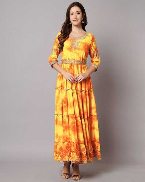 Buy Yellow Dresses & Gowns for Women by NEHAMTA Online