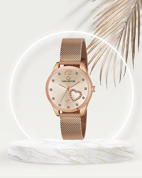 Carlington Men CT2006 RoseGold Analogue Watch with Stainless Steel Strap