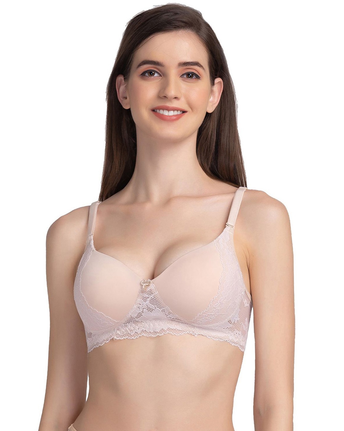 Buy Alishan Pink and Beige Lace Minimizer Non Padded Bra Bra - 36C (pack of  2) (AS0776) Online at Best Prices in India - JioMart.