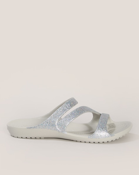 Glitter slip on on sale sandals