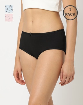 Aayomet Cotton Underwear for Women Women'S Pants Anti Side Leakage Cotton  Panties Mid Waist Briefs Women Lace ,H XXL 