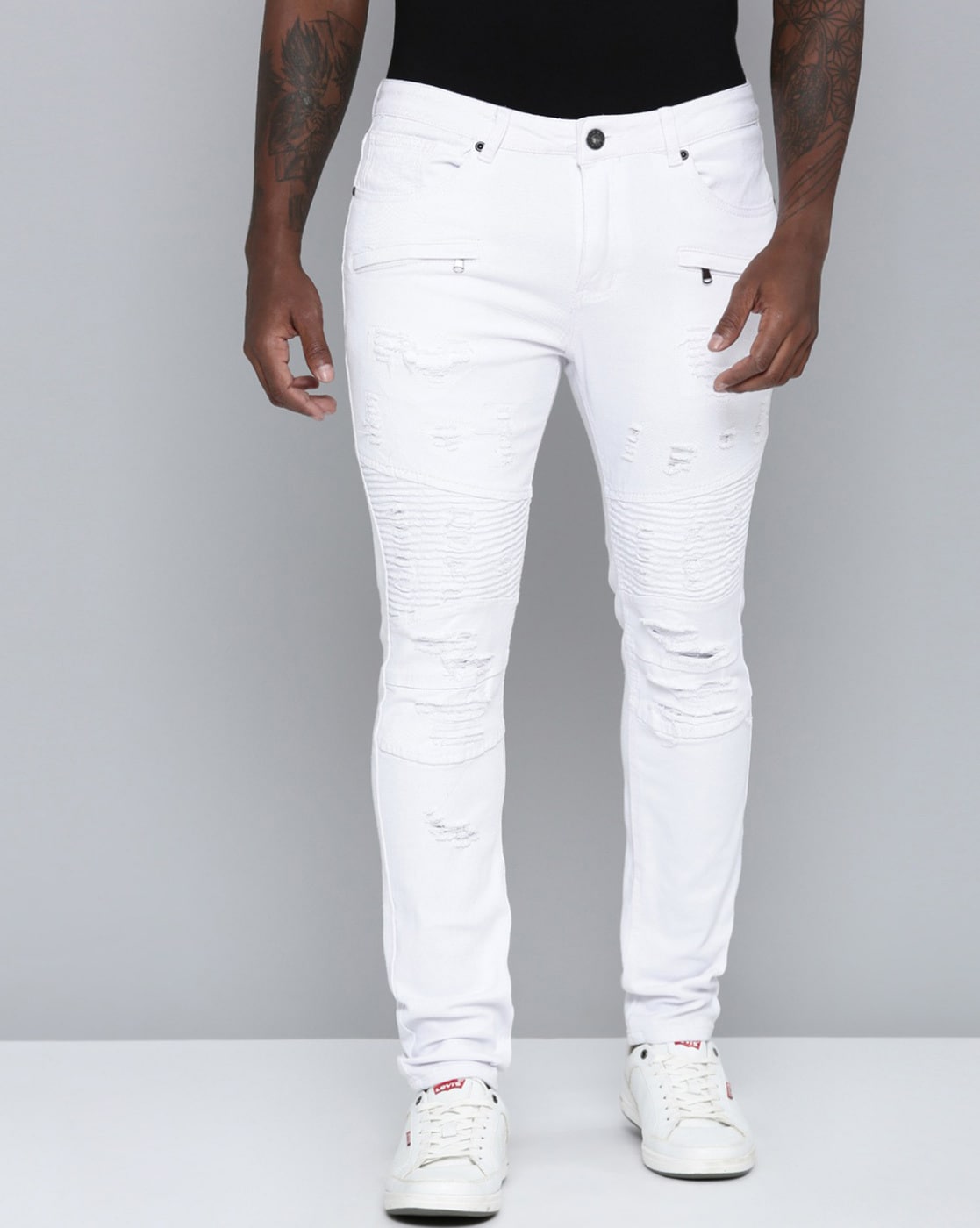 Mens Skinny Jeans in Mens Jeans | White - Walmart.com