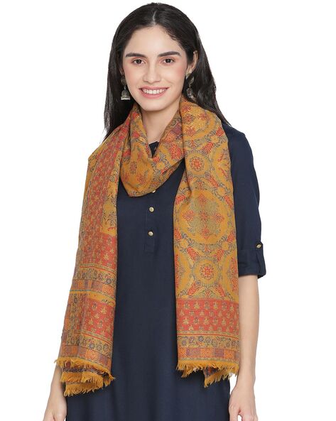 Women Stole with Floral Woven Motifs Price in India