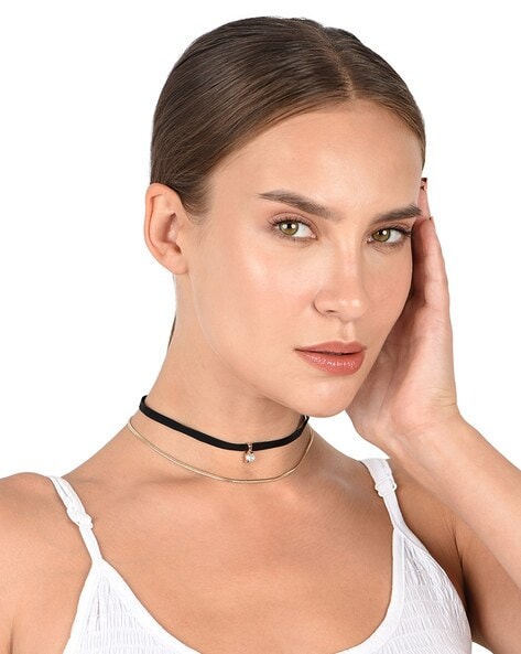 Gold layered hot sale choker necklace