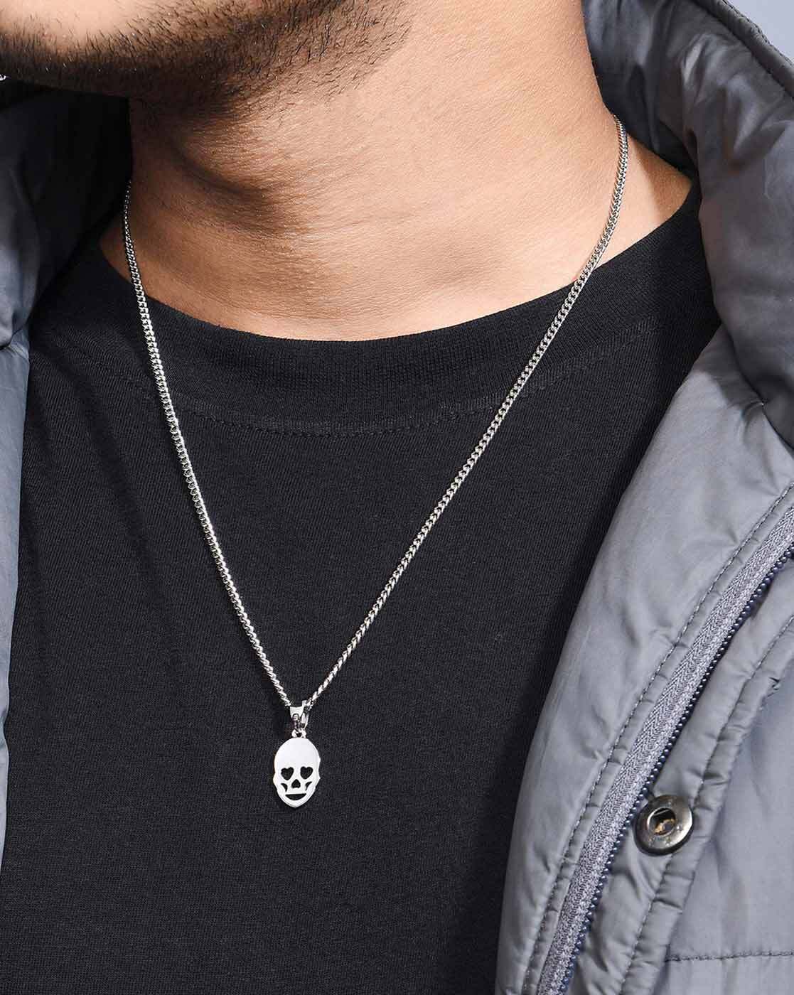 Vintage 316L Stainless Steel Open Jaw Skull Pendant Necklace Men's Skull  Motorcyclist Rock and Roll Gothic Punk Jewelry | Wish