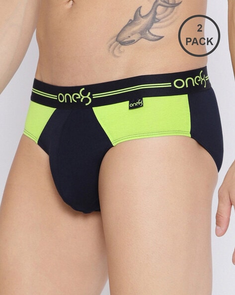 Buy Navy blue Briefs for Men by One8 Online