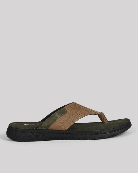 Buy Khaki Flip Flop Slippers for Men by WOODLAND Online Ajio