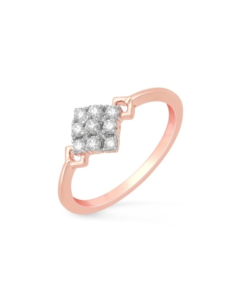 Crown Ring - 18 KT Rose Gold Diamond Ring -Princess Ring- Crown Princess  Ring - Ratnalaya Fine Jewels - 2497074