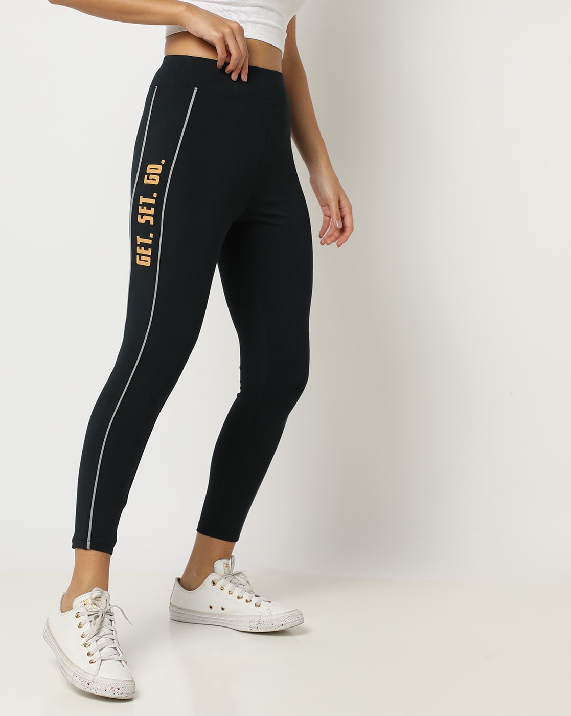 Buy Black Leggings for Women by Teamspirit Online