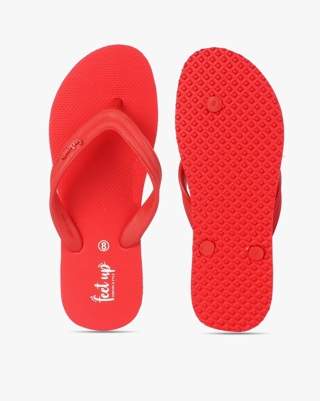 Buy Red Flip Flop & Slippers for Men by FEET UP Online