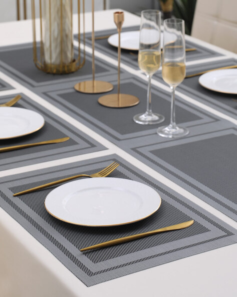 Buy Ravido Champagne Corner Polyester, Plastic Placemats For Dining Table  (Set Of 6) Online at Best Prices in India - JioMart.