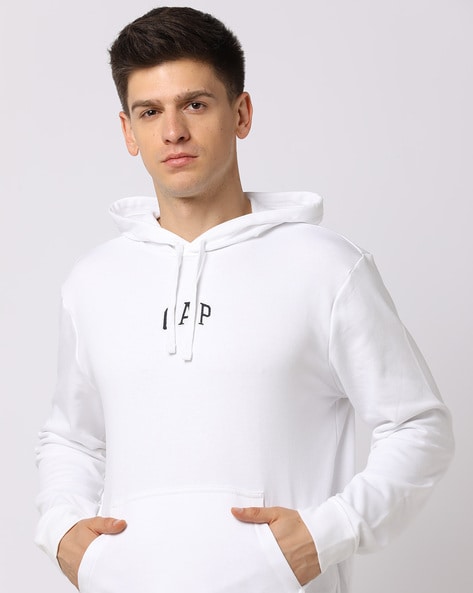 White sale branded hoodie