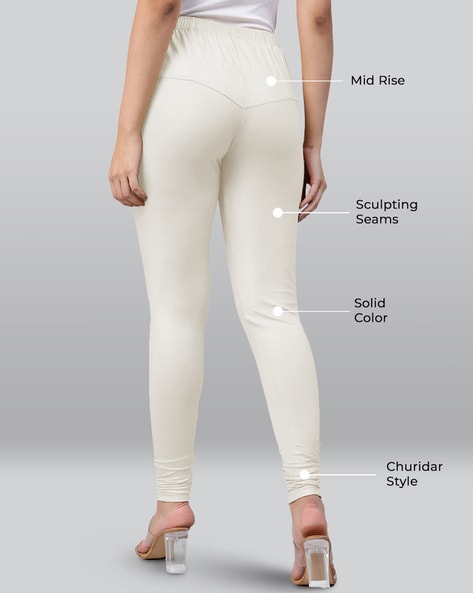 Lyra Silver Cotton Ankle Length Leggings