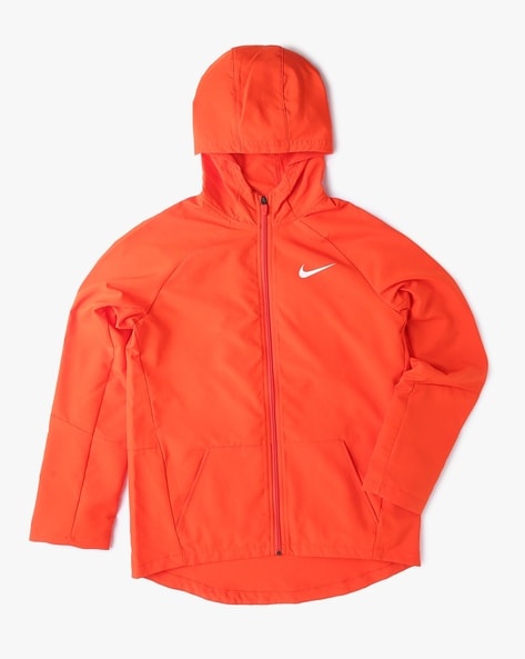 Red nike sale zip up hoodie