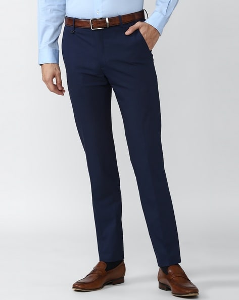 Men's Blue Trousers | Navy & Light Blue Trousers | Moss