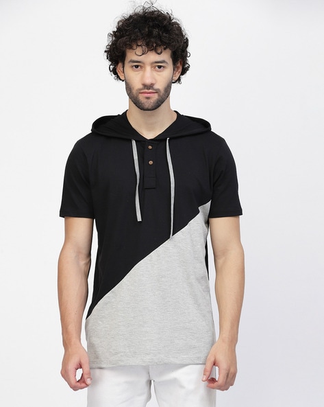 Half black discount half grey hoodie