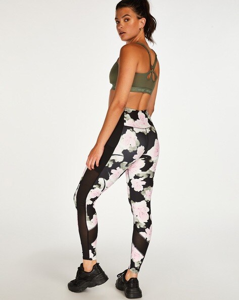 MSGM Black Floral Leggings MSGM