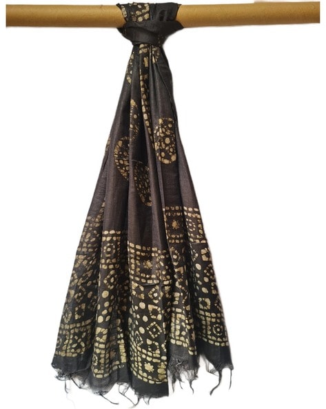Textured Print Batik Dupatta Price in India