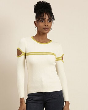 Buy Cream Tops for Women by SHOWOFF Online