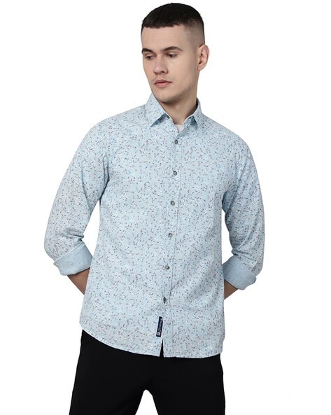 Greenfibre Men Printed Slim Fit Shirt