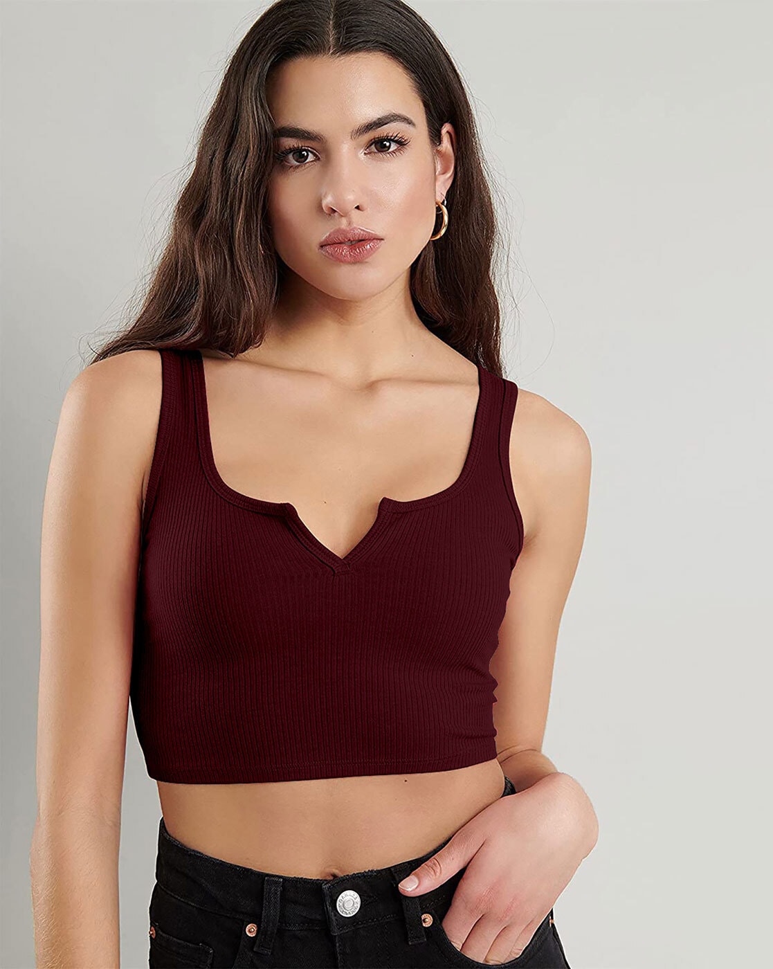 Buy Maroon Tops for Women by AUSK Online