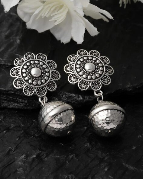 Buy Silver Mirror Work Chandbaali Earrings by RITIKA SACHDEVA at Ogaan  Online Shopping Site