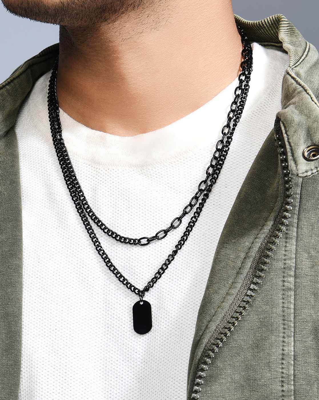 Buy Black Chains for Men by Bold by Priyaasi Online | Ajio.com