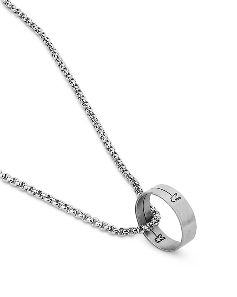 Men Ring Charm Necklace & 3pcs Ring | Necklace, Men necklace, Ring necklace  men
