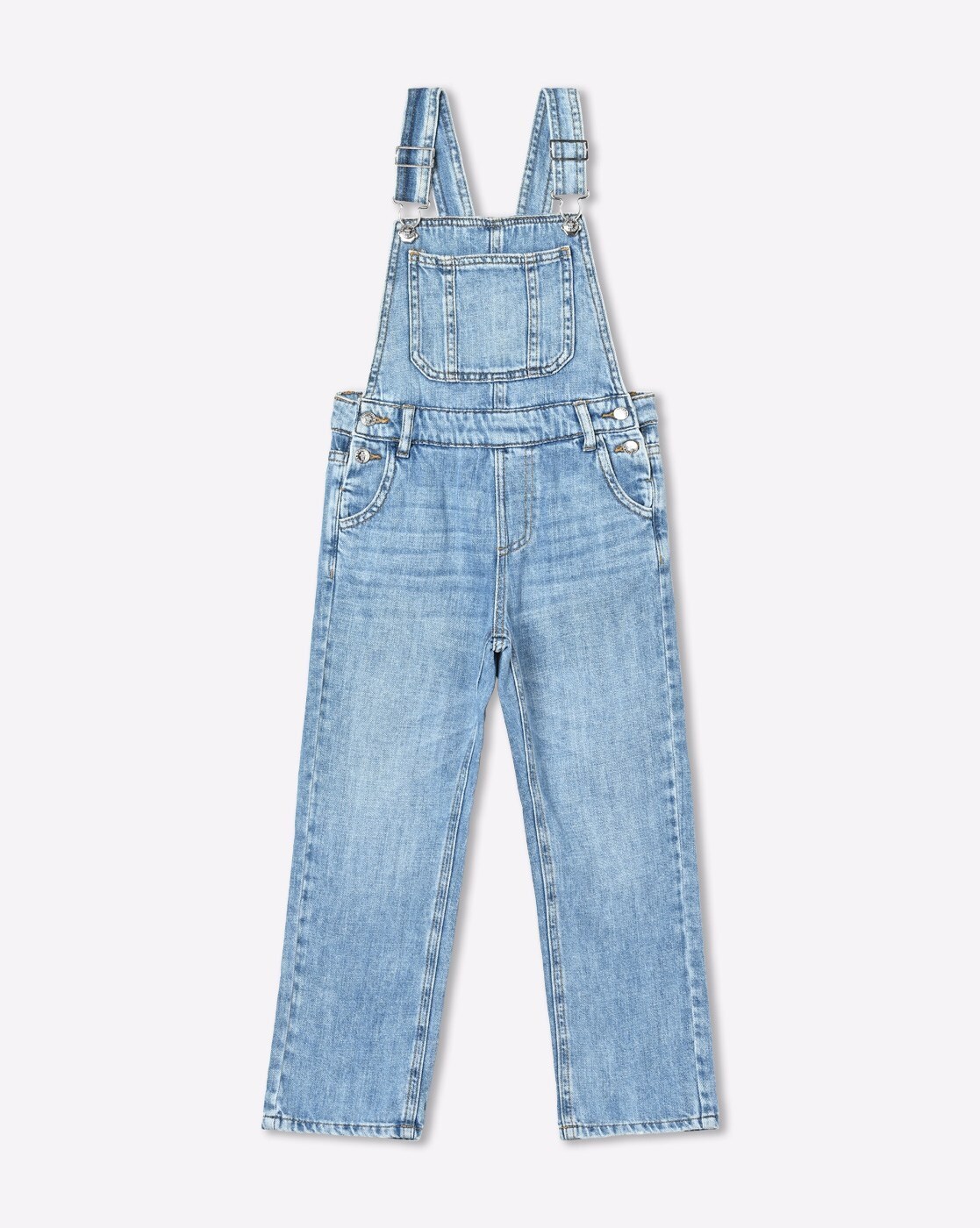 Straight Denim dungarees - Light denim blue - Ladies | H&M IN