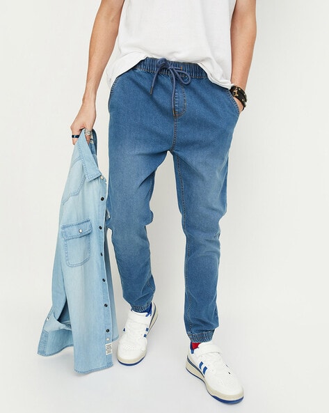 Distressed shops jogger jeans