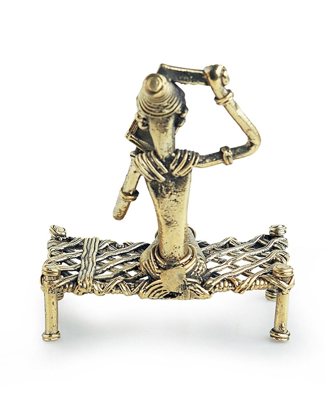 Buy ExclusiveLane Golden Couple' Handmade Brass Figurine Showpiece