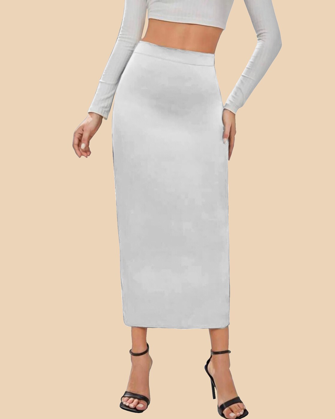 High waisted discount white pencil skirt