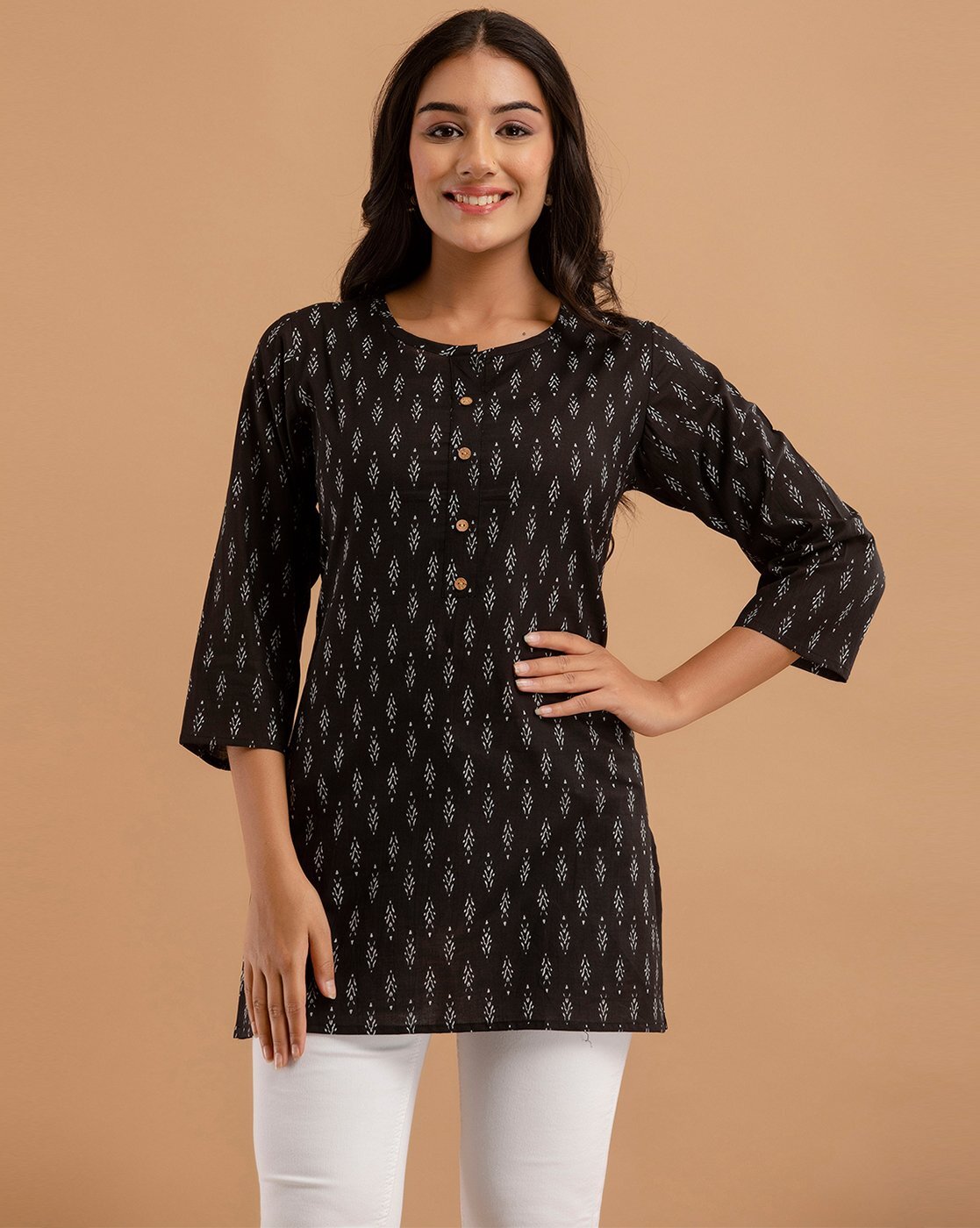 Buy Jaipur Kurti Black Cotton Printed Kurta Pant Set With Dupatta for Women  Online @ Tata CLiQ
